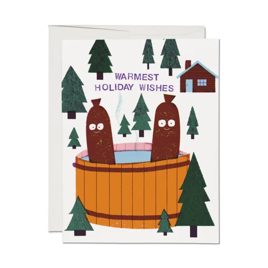 Hot Tub Holiday Card Red Cap Cards Cards - Holiday - Happy Holidays