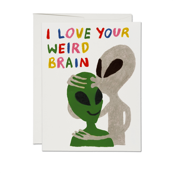 Alien Love Card Red Cap Cards Cards - Love