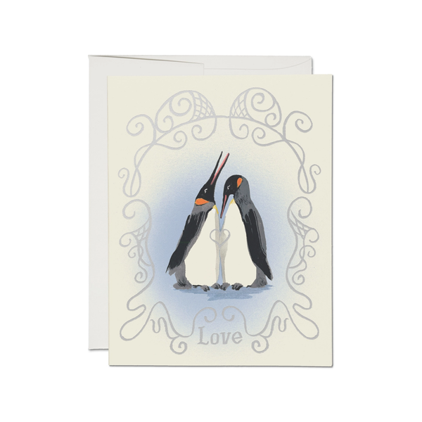 Penguin Love Card Red Cap Cards Cards - Love