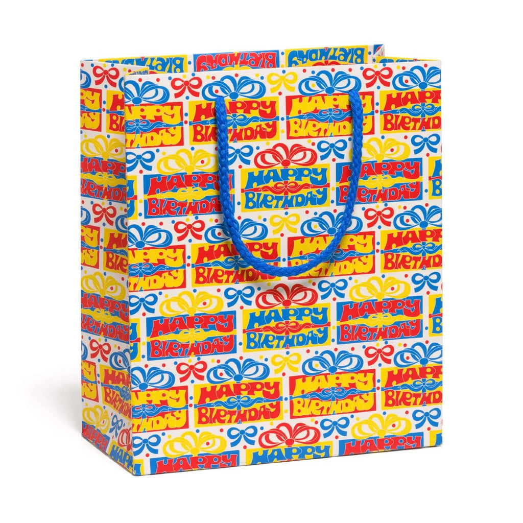 Happy Birthday Presents Medium Gift Bag Red Cap Cards Gift Wrap & Packaging - Gift Bags