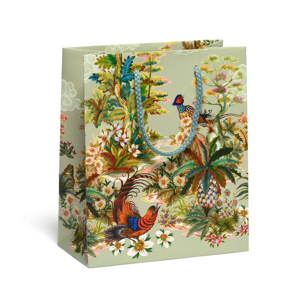 Quail Garden Medium Gift Bag Red Cap Cards Gift Wrap & Packaging - Gift Bags