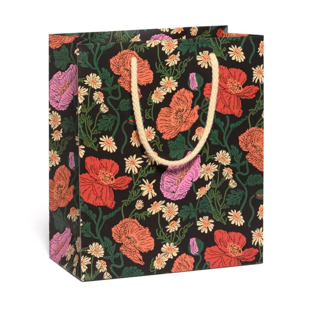 Wild Poppies Medium Gift Bag Red Cap Cards Gift Wrap & Packaging - Gift Bags