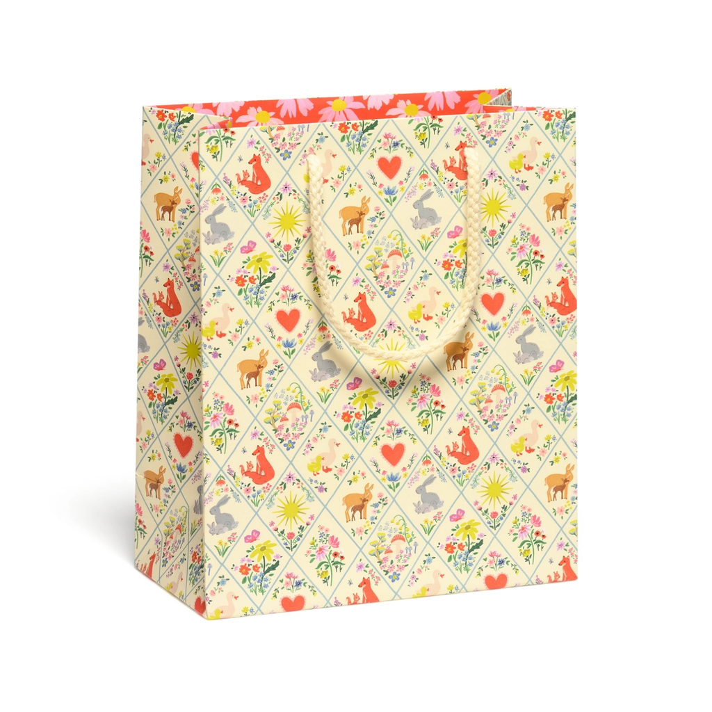 Woodland Critters Medium Gift Bag Red Cap Cards Gift Wrap & Packaging - Gift Bags