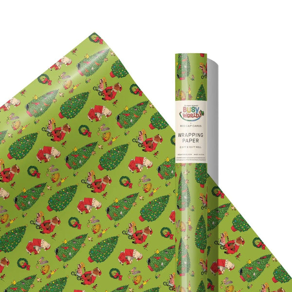 Jolly Bears Gift Wrap Roll Red Cap Cards Gift Wrap & Packaging - Gift Wrap