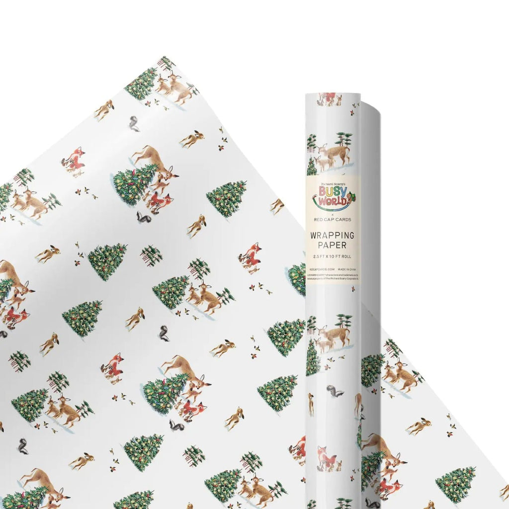 Peaceful Critters Gift Wrap Roll Red Cap Cards Gift Wrap & Packaging - Gift Wrap