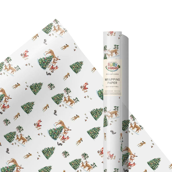 Peaceful Critters Gift Wrap Roll Red Cap Cards Gift Wrap & Packaging - Gift Wrap