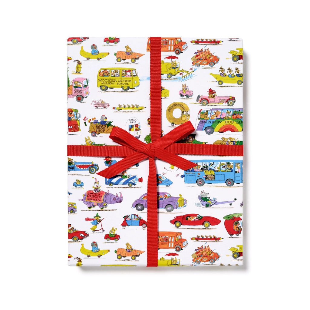 Richard Scarry Busytown Cars Gift Wrap Roll Red Cap Cards Gift Wrap & Packaging - Gift Wrap