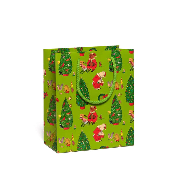 Jolly Bears Medium Gift Bag Red Cap Cards Gift Wrap & Packaging - Holiday - Christmas - Gift Bags