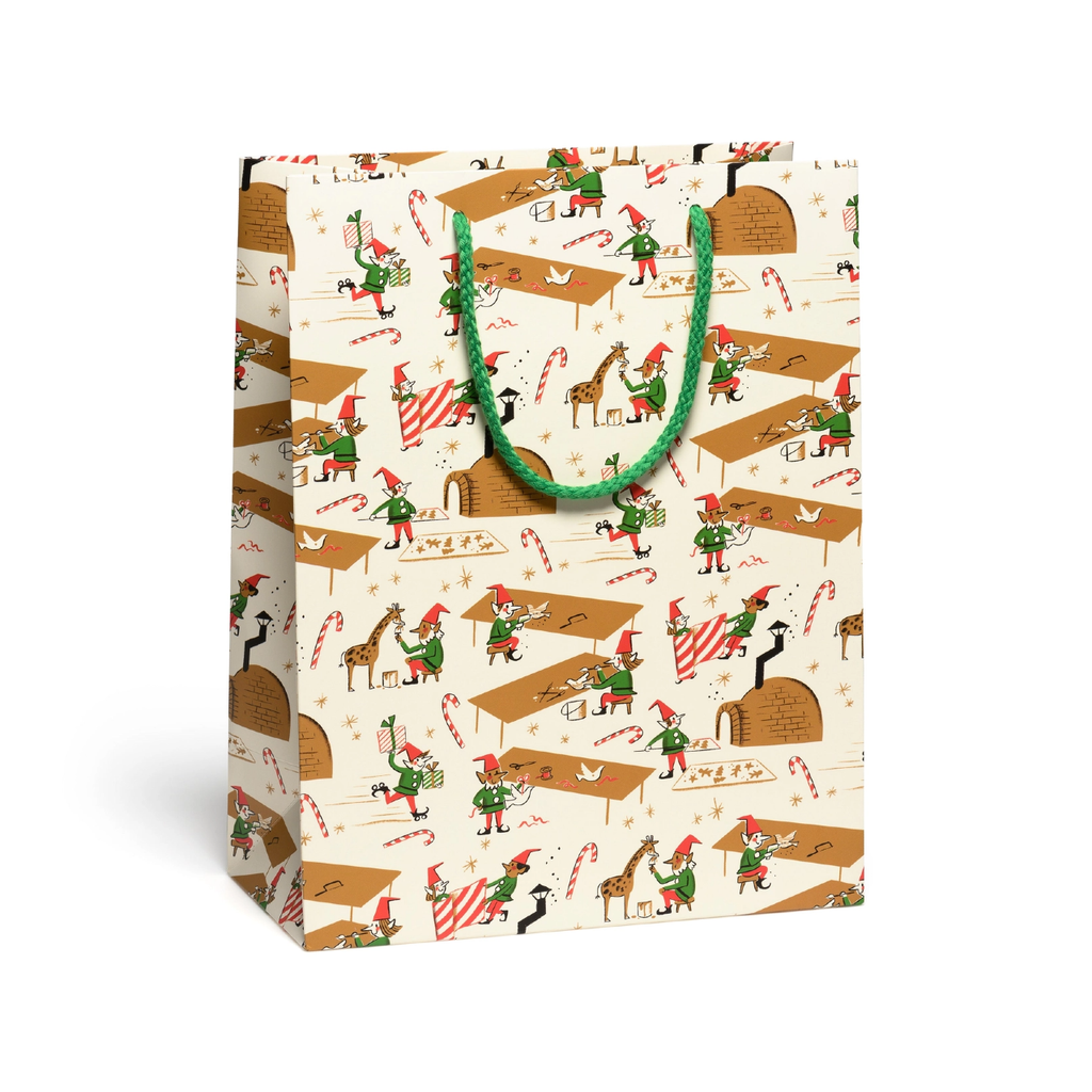 Santa's Workshop Large Gift Bag Red Cap Cards Gift Wrap & Packaging - Holiday - Christmas - Gift Bags