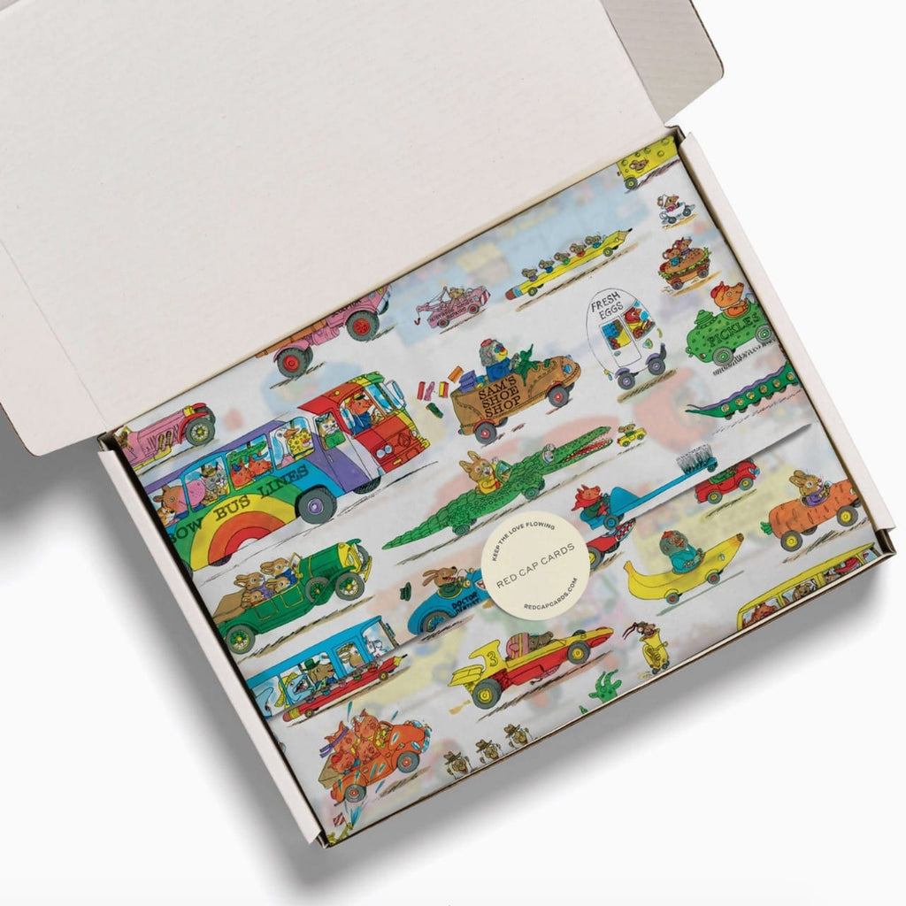 Busytown Cars Tissue Paper Red Cap Cards Gift Wrap & Packaging - Tissue Paper