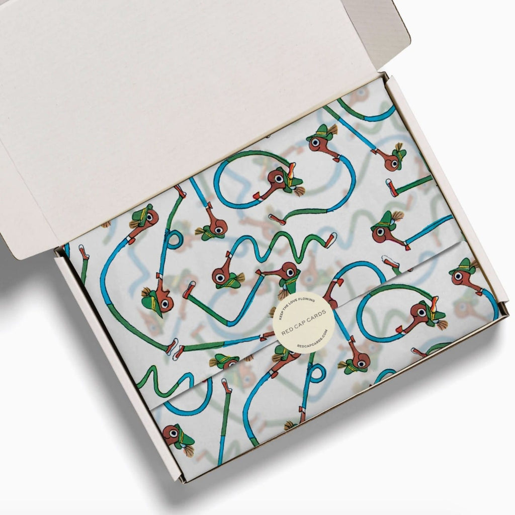 Lowly Shapes Tissue Paper Red Cap Cards Gift Wrap & Packaging - Tissue Paper