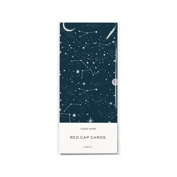 Moon And Stars Tissue Paper Red Cap Cards Gift Wrap & Packaging - Tissue Paper