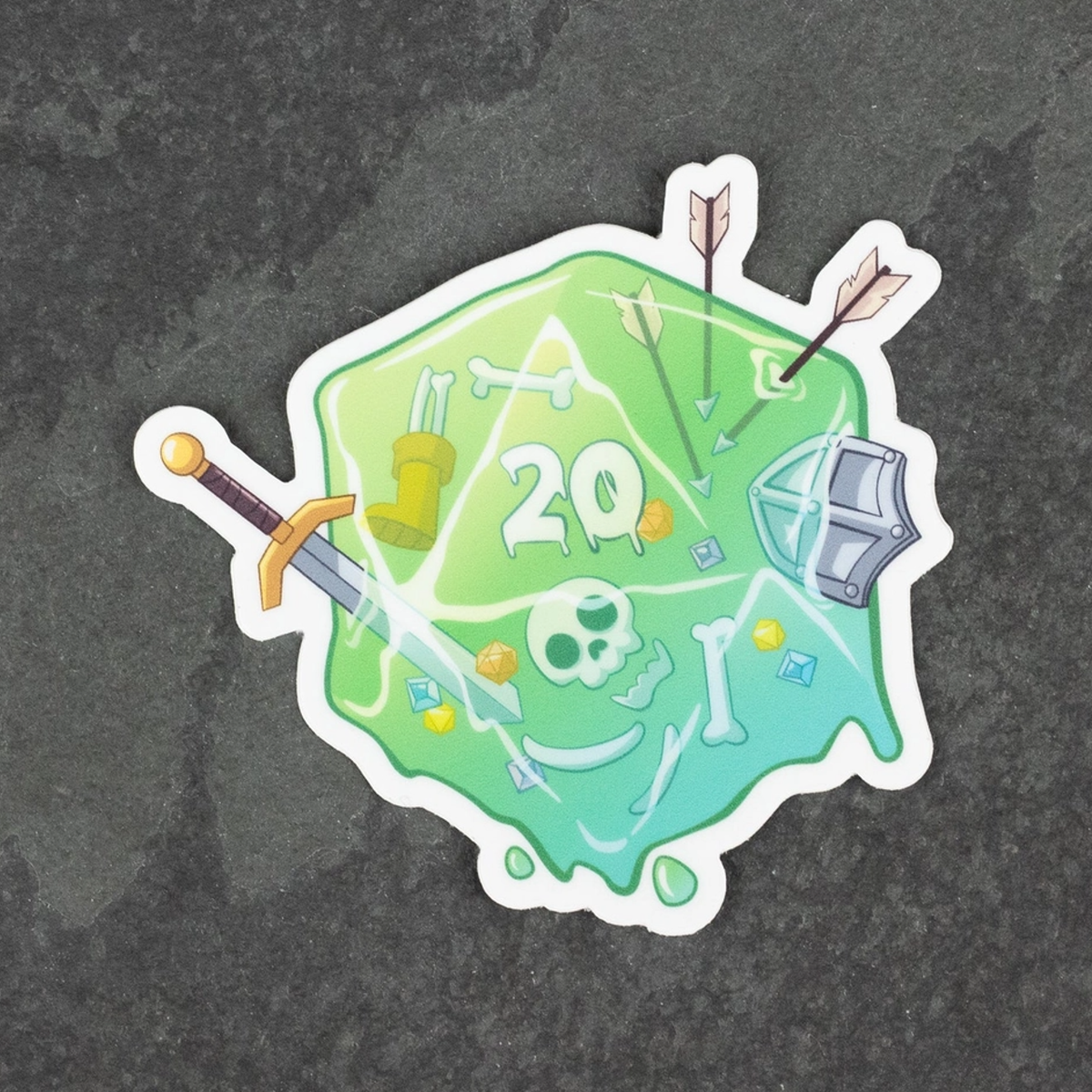 D20 Gelatinous Sticker Urban General Store