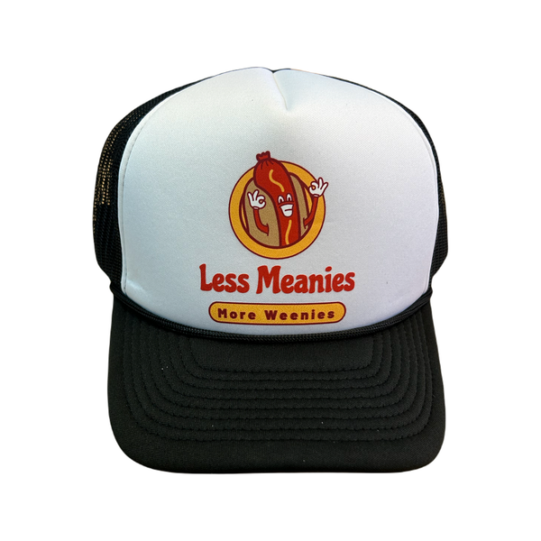 Less Meanies More Weenies Trucker Hat - Adult Sad Bear Studio Apparel & Accessories - Summer - Adult - Hats