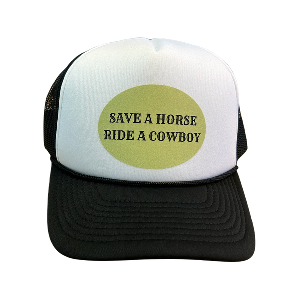 Save A Horse Ride A Cowboy Trucker Hat - Adult Sad Bear Studio Apparel & Accessories - Summer - Adult - Hats