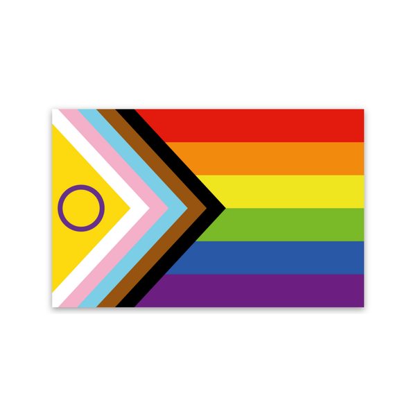 Intersex Progress Pride Flag Sticker Sad Bear Studio Impulse - Decorative Stickers