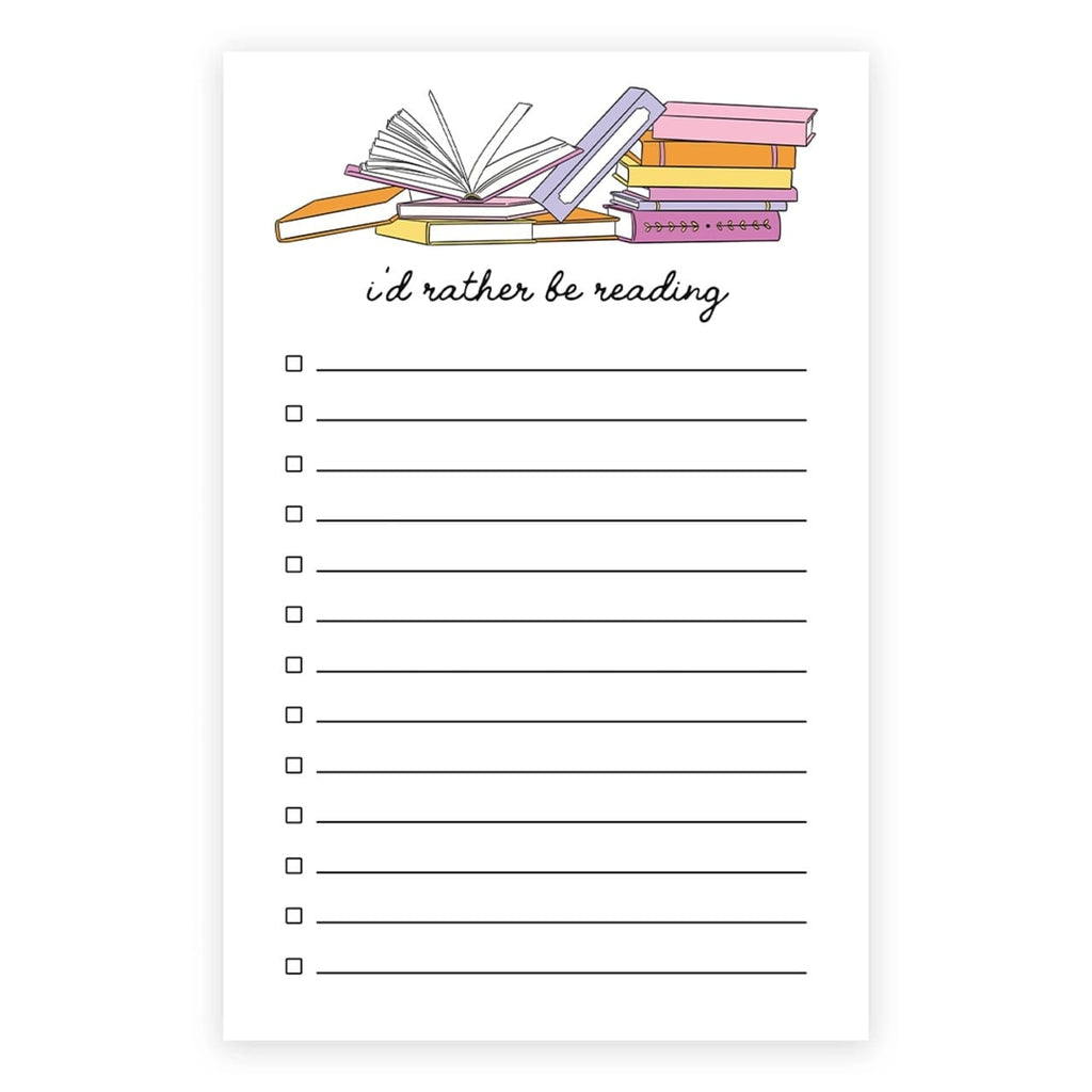 I'd Rather Be Reading Bookish Notepad Sammy Gorin LLC Books - Blank Notebooks & Journals - Notepads