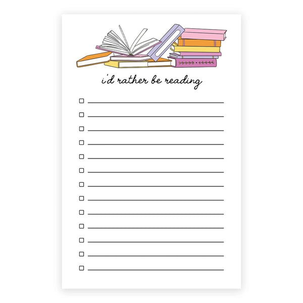 I'd Rather Be Reading Bookish Notepad Sammy Gorin LLC Books - Blank Notebooks & Journals - Notepads