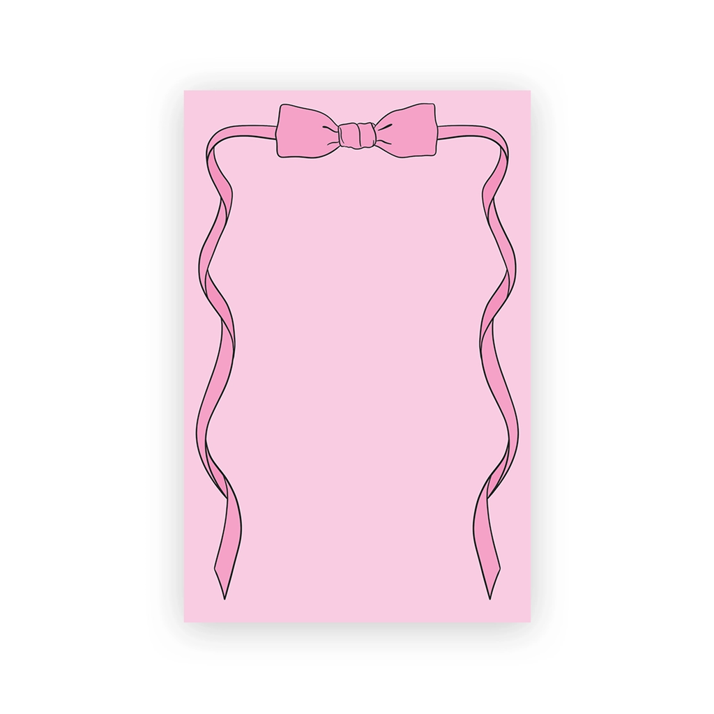 Pink Ribbon Bow Notepad – Urban General Store