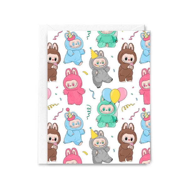 Big Into Party Energy Lbubu Lafuffu Birthday Card Sammy Gorin LLC Cards - Birthday