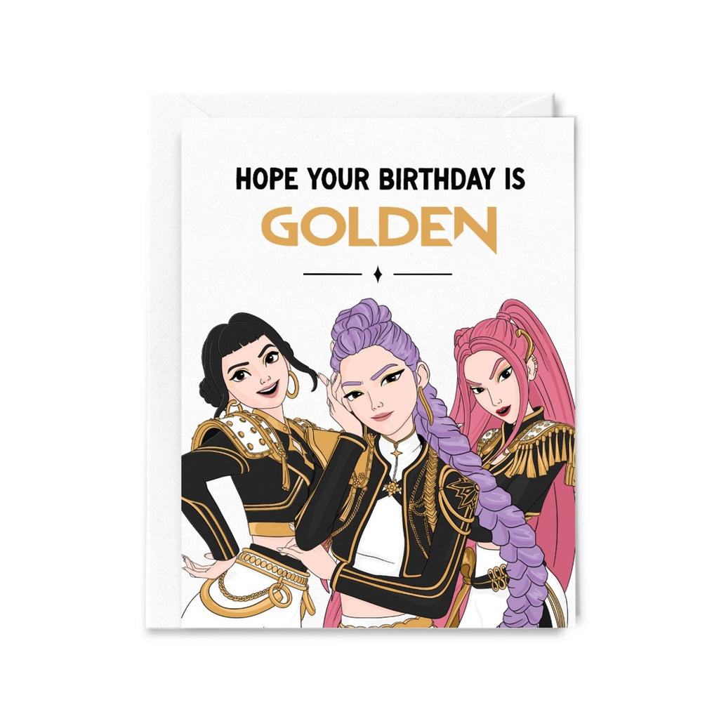 Hope Your Birthday Is Golden KPop Birthday Card Sammy Gorin LLC Cards - Birthday