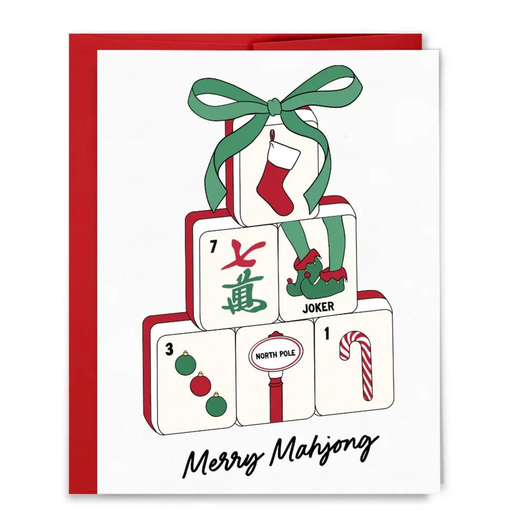Merry Mahjong Christmas Card Sammy Gorin LLC Cards - Holiday - Christmas