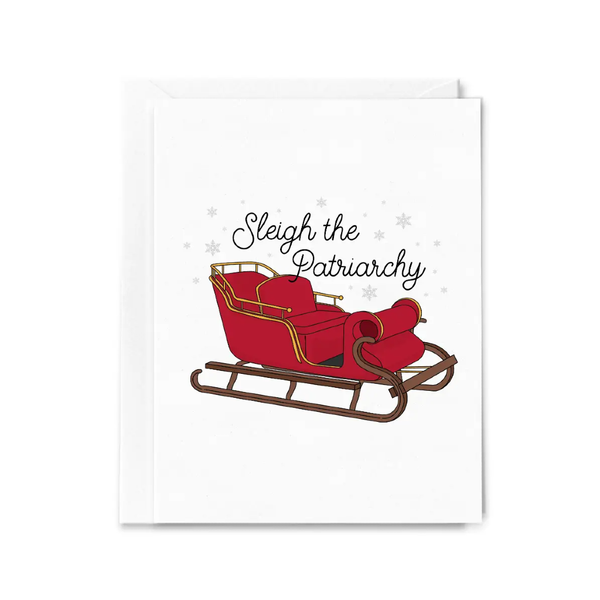 Sleigh The Patriarchy Christmas Card Sammy Gorin LLC Cards - Holiday - Christmas