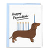 Happy Pawnukkah Dachshund Menorah Hanukkah Card Sammy Gorin LLC Cards - Holiday - Hanukkah