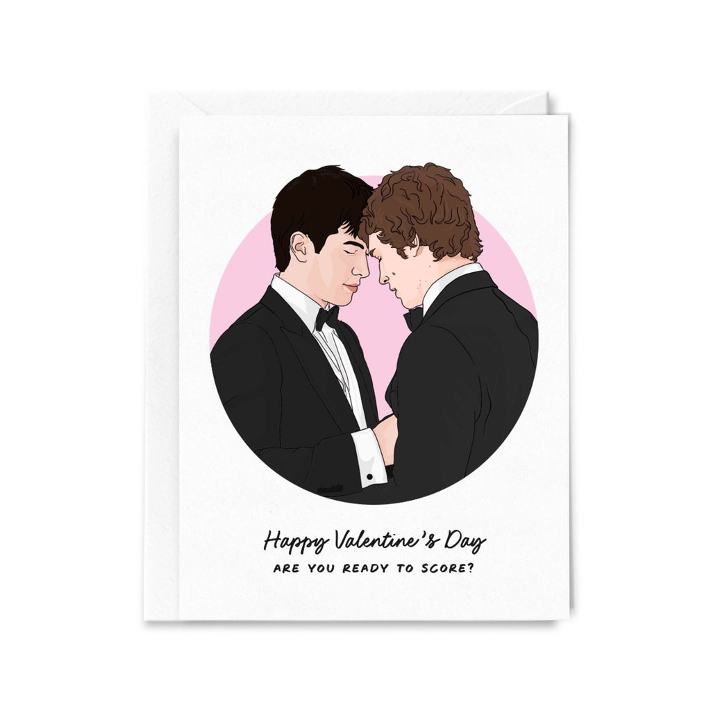 Are You Ready To Score Hollanov Valentine's Day Card Sammy Gorin LLC Cards - Holiday - Valentine's Day