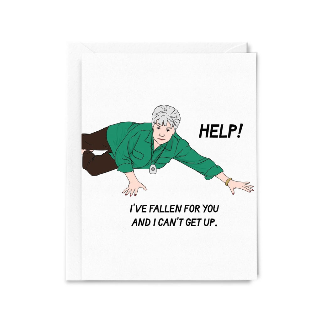 Help I've Fallen For You And Can't Get Up Love Card Sammy Gorin LLC Cards - Love