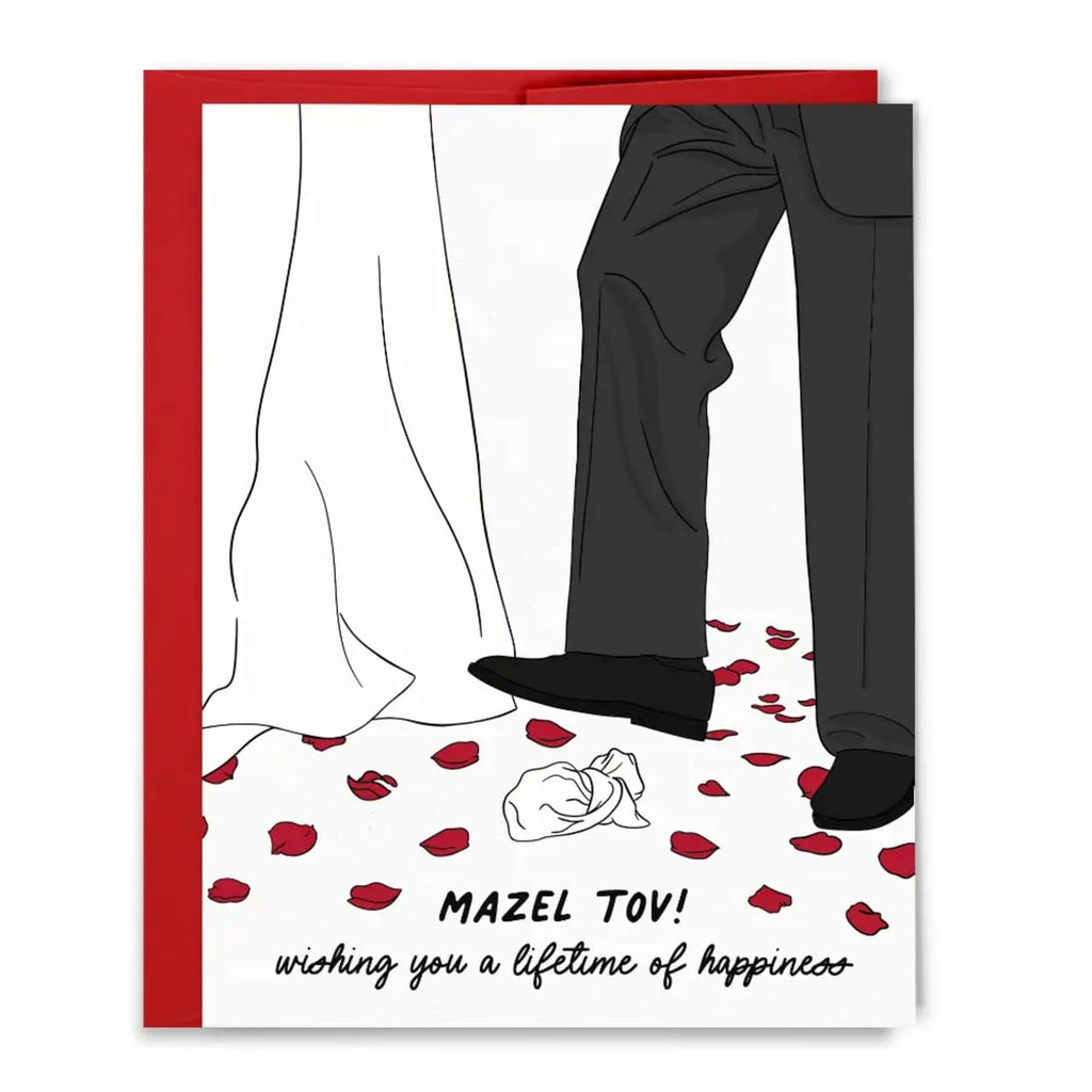 Breaking the Glass Mazel Tov Jewish Wedding Card Sammy Gorin LLC Cards - Love - Wedding