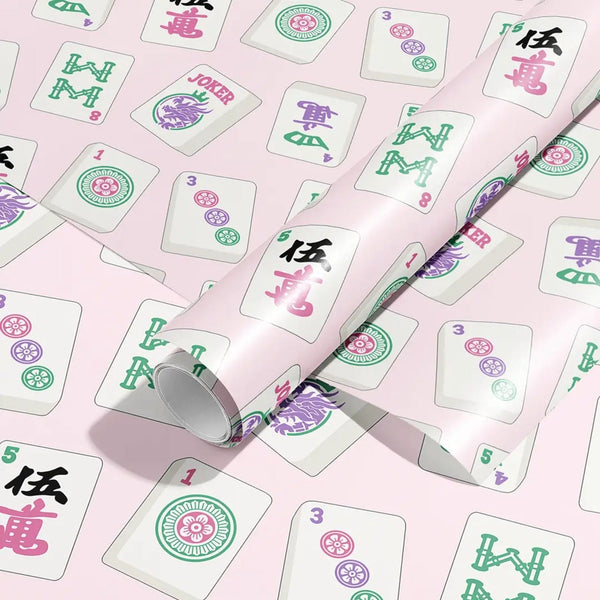 Mahjong Tiles Wrapping Paper Sammy Gorin LLC Gift Wrap & Packaging - Gift Wrap
