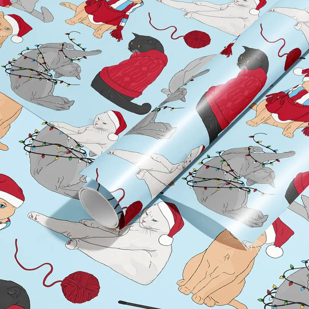 Christmas Cats Wrapping Paper Sammy Gorin LLC Gift Wrap & Packaging - Holiday - Christmas - Gift Wrap