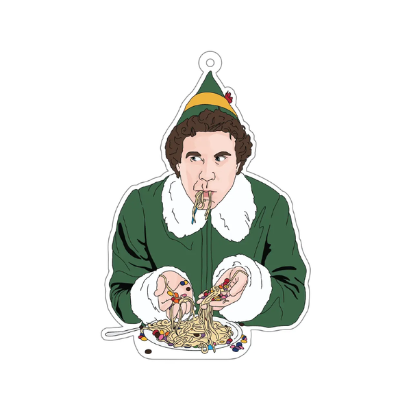 Buddy The Elf Spaghetti Breakfast Ornament Sammy Gorin LLC Holiday - Ornaments