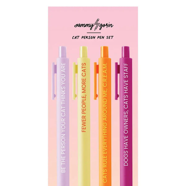 Cat Person Pen Set Sammy Gorin LLC Home - Office & School Supplies - Pencils, Pens & Markers