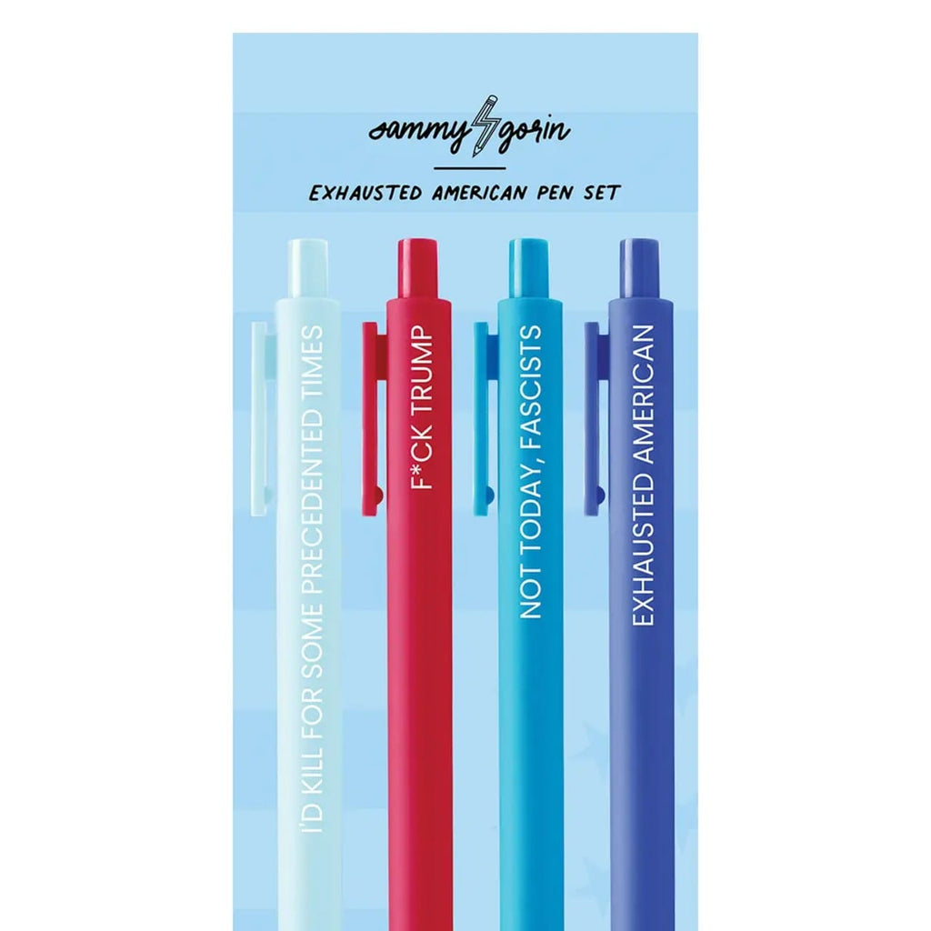 Exhausted American Pen Set Sammy Gorin LLC Home - Office & School Supplies - Pencils, Pens & Markers