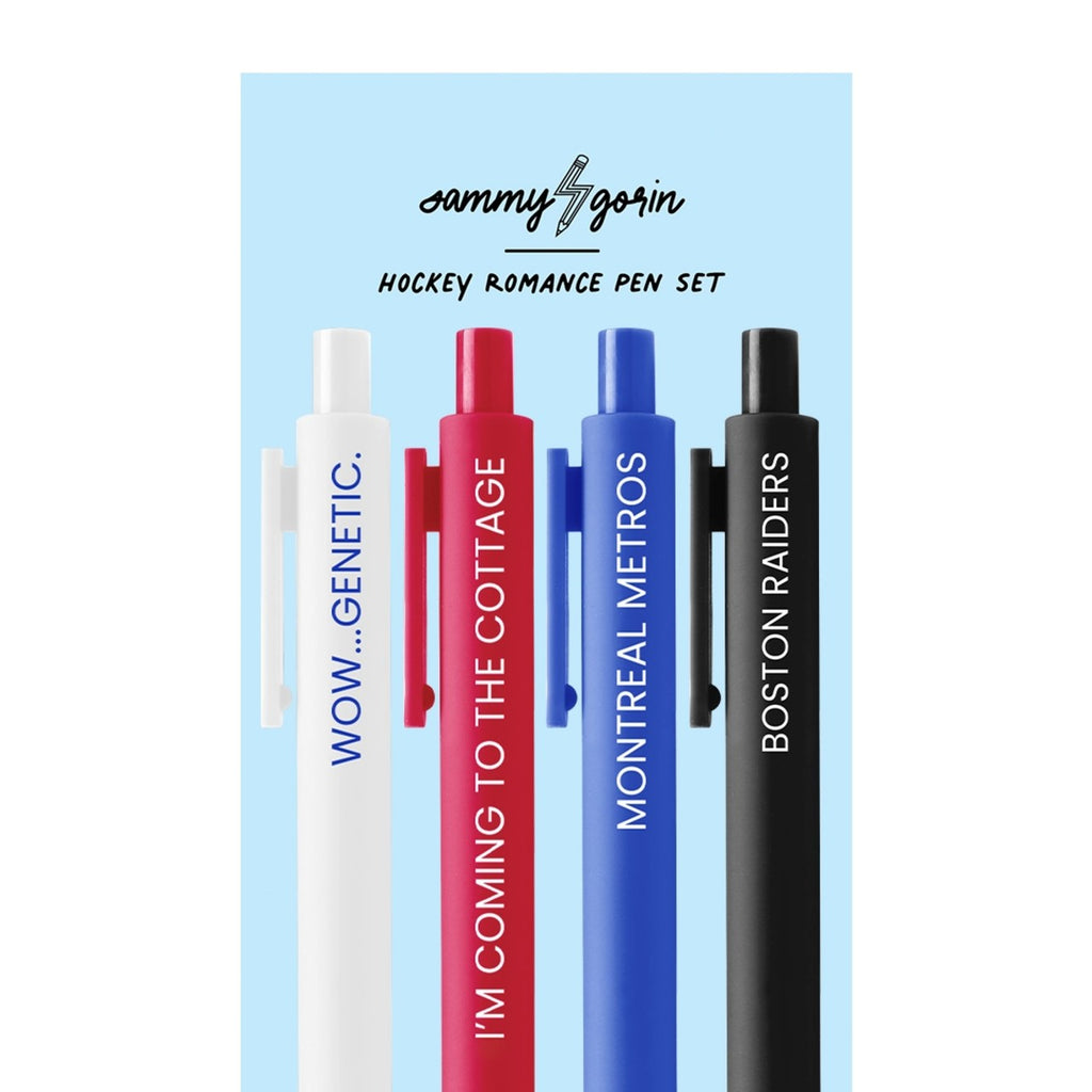Hockey Romance Gel Pen Set Sammy Gorin LLC Home - Office & School Supplies - Pencils, Pens & Markers