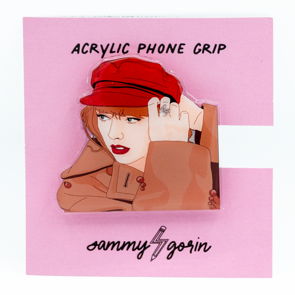 Pop Star Red Phone Grip Sammy Gorin LLC Home - Utility & Tools - Cell Phone Accessories
