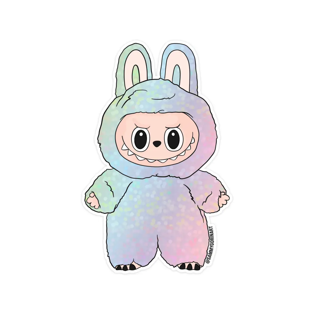 Lbubu Monster Glitter Sticker Sammy Gorin LLC Impulse - Decorative Stickers