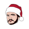 Pedro Pascal In Santa Hat Christmas Sticker Sammy Gorin LLC Impulse - Decorative Stickers