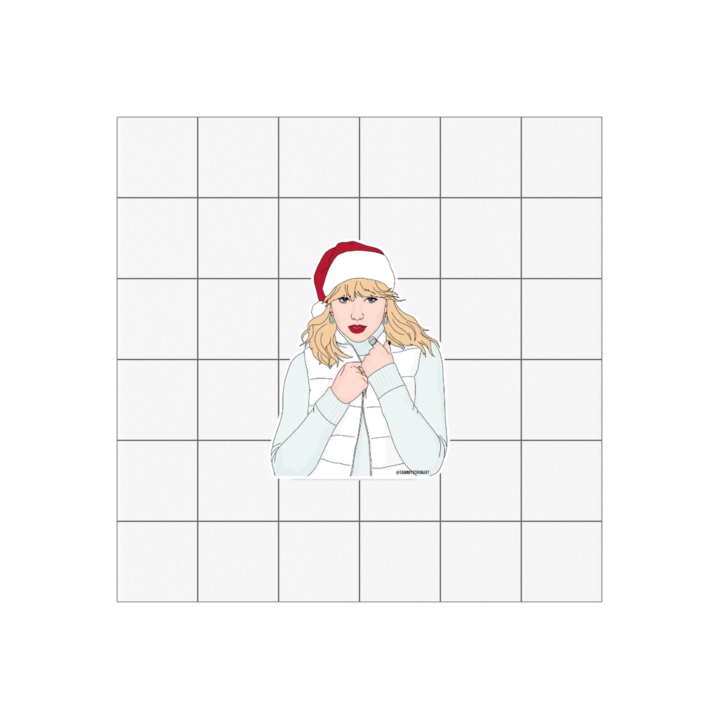 Pop Star Santa Hat Sticker Sammy Gorin LLC Impulse - Decorative Stickers