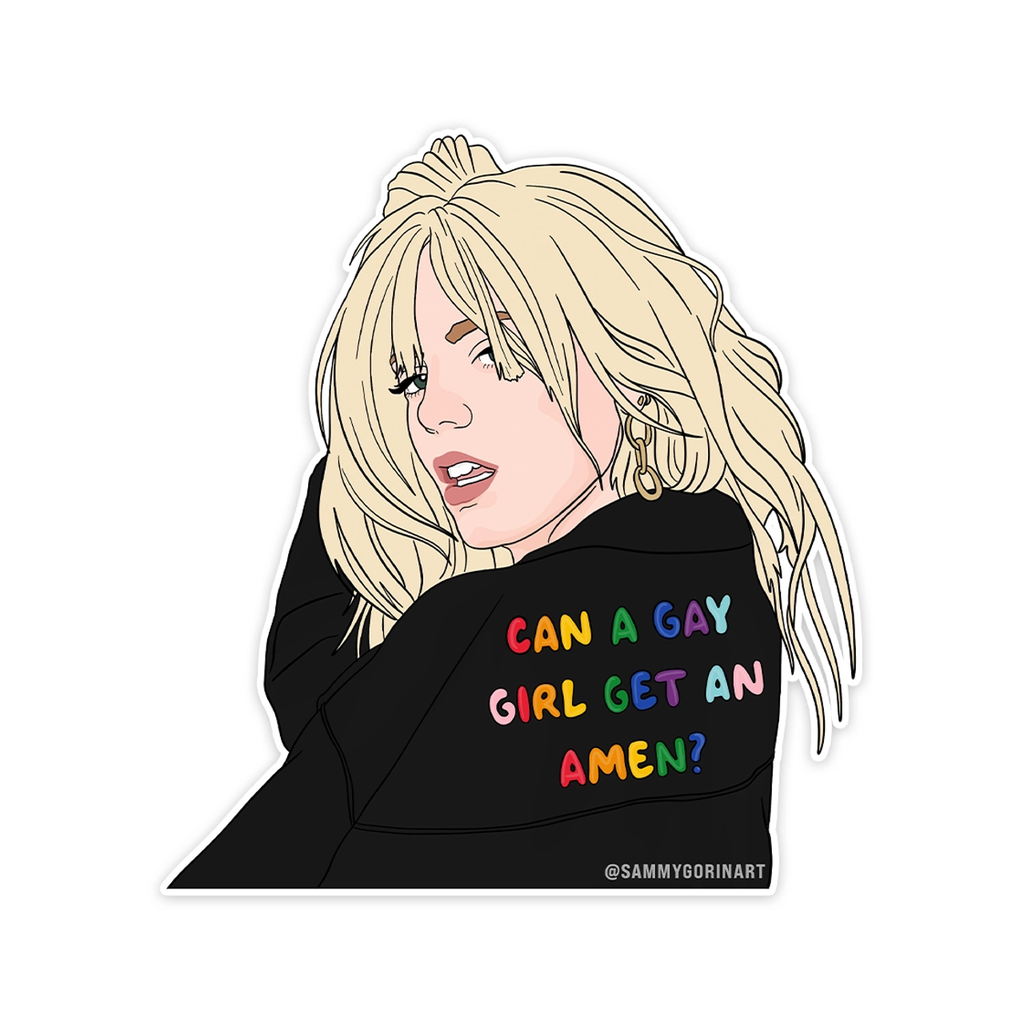 Renee Can A Gay Girl Get An Amen Sticker Sammy Gorin LLC Impulse - Decorative Stickers