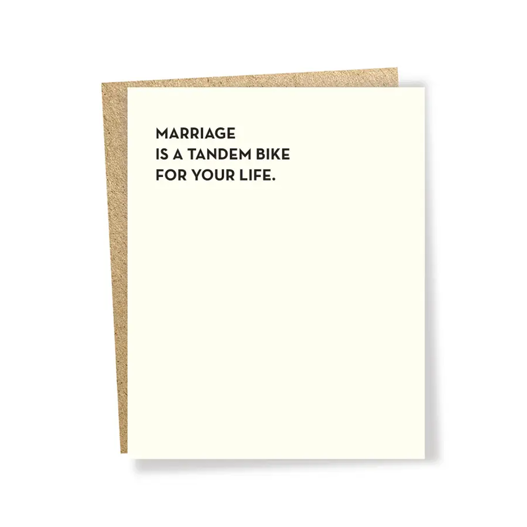 Tandem Wedding Card Sapling Press Cards - Love - Wedding