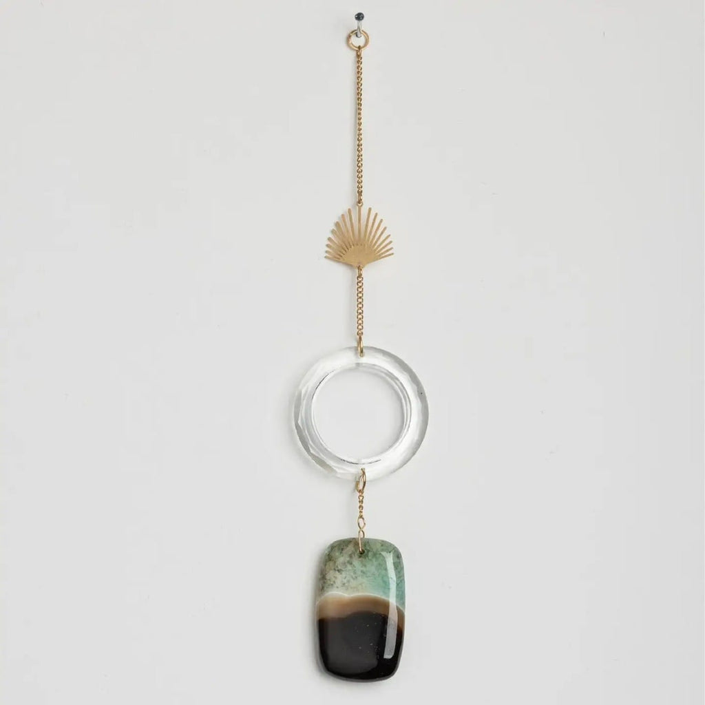 Sun Rays/Black/Blue Agate Stone Suncatcher Scout Curated Wears Home - Garden - Suncatchers