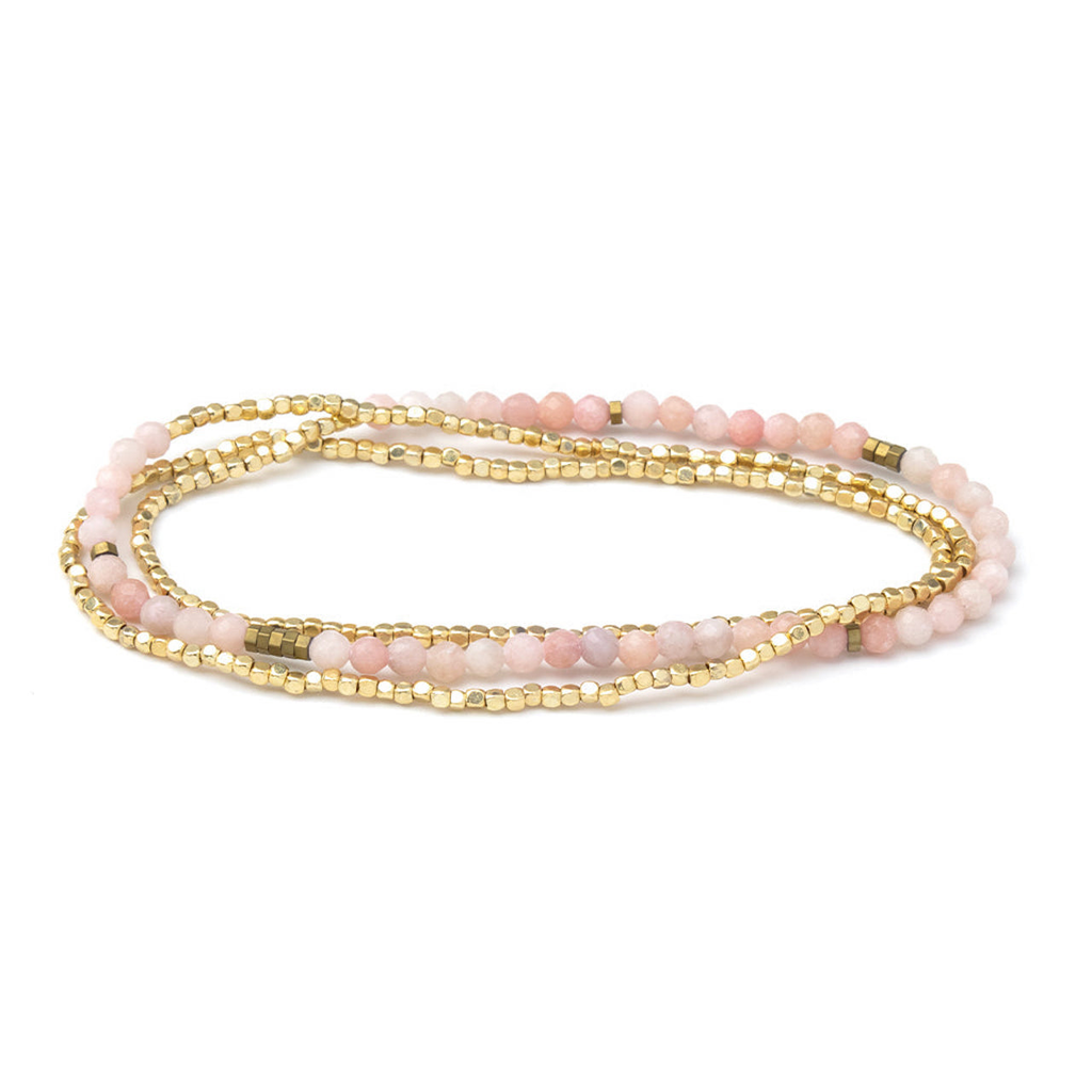 Delicate Stone Pink Opal Wrap Bracelet Scout Curated Wears Jewelry - Bracelet
