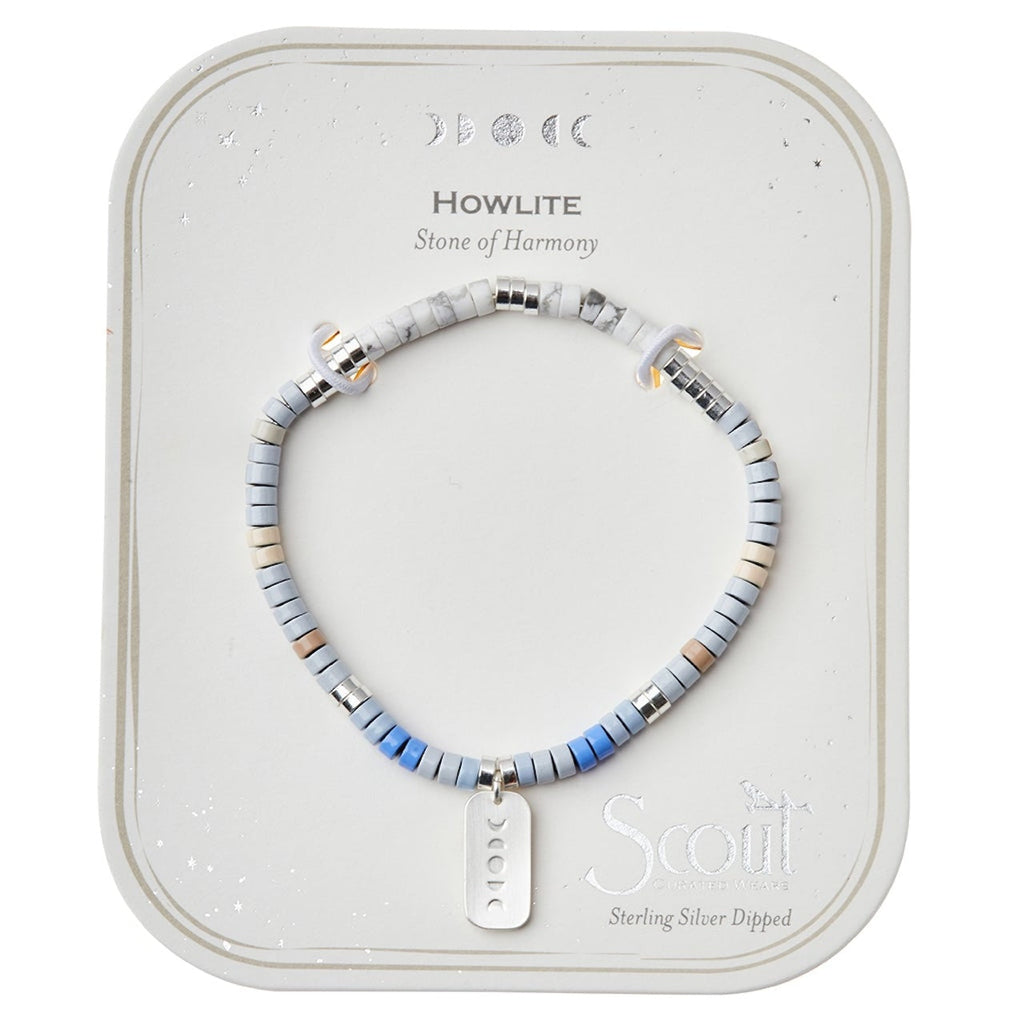 Howlite (Silver) Stone Intention Charm Bracelets Scout Curated Wears Jewelry - Bracelet
