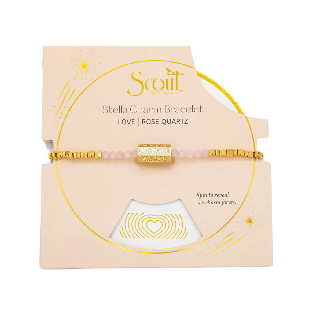 Love/Rose Quartz/Gold Stella Bracelet Scout Curated Wears Jewelry - Bracelet