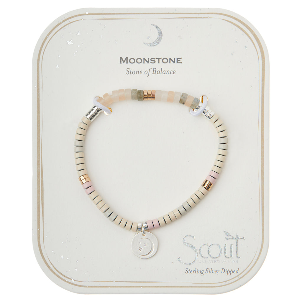 Moonstone (Silver Gold) Stone Intention Charm Bracelets Scout Curated Wears Jewelry - Bracelet