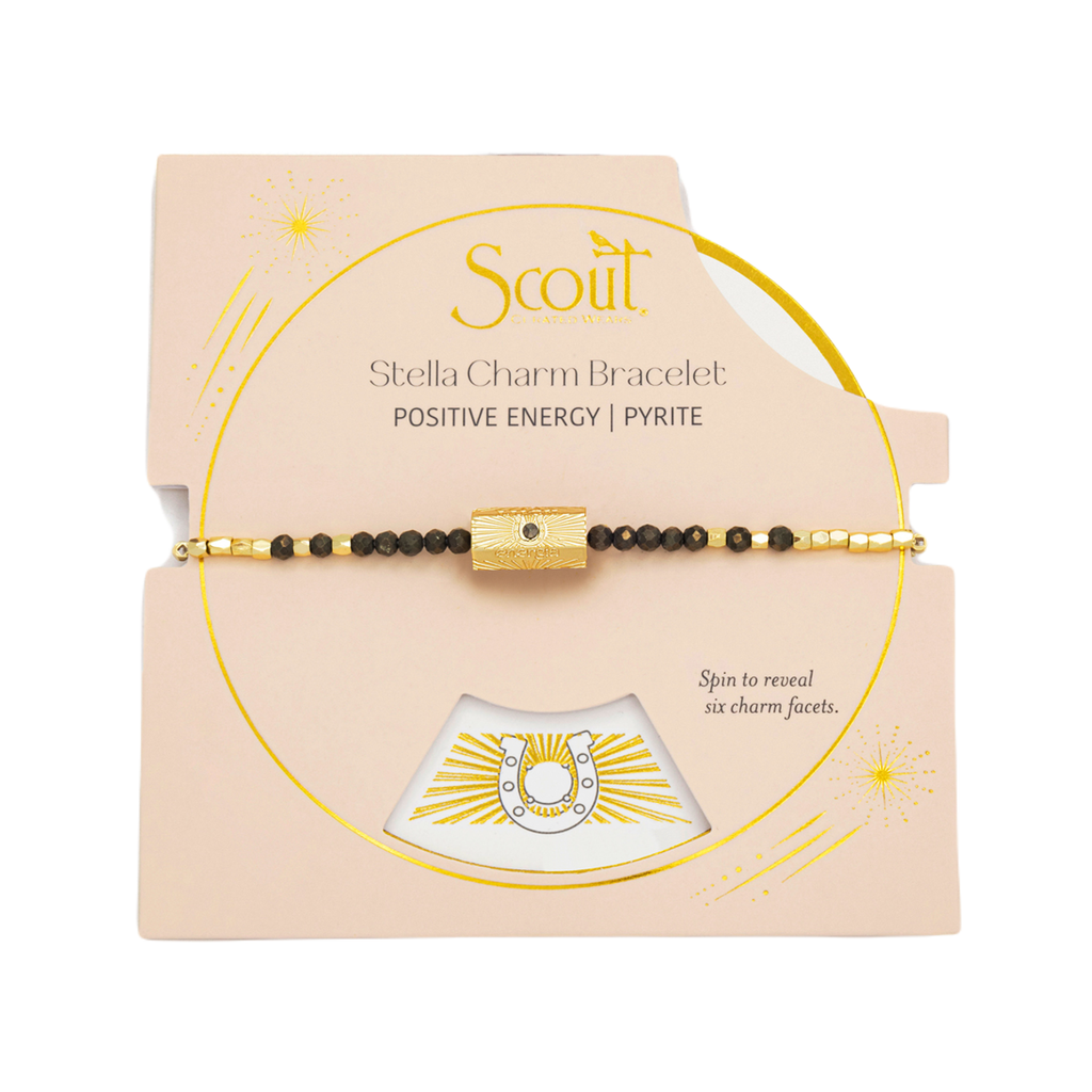 Positive Energy/Pyrite/Gold Stella Bracelet Scout Curated Wears Jewelry - Bracelet