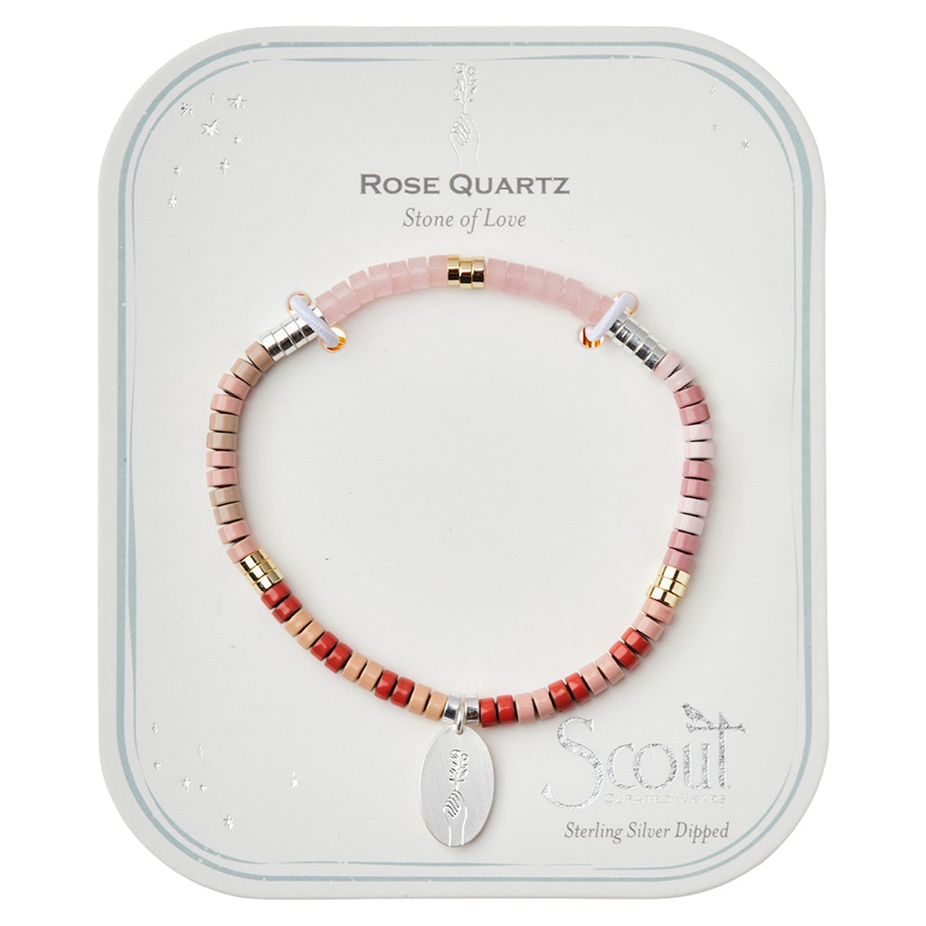 Rose Quartz (Silver) Stone Intention Charm Bracelets Scout Curated Wears Jewelry - Bracelet